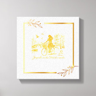 Gold Amsterdam Arched Bridges Charm Canvas Print