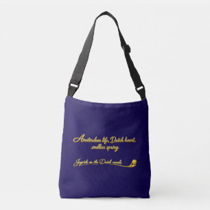 Gold Amsterdam Arched Bridges Charm Crossbody Bag