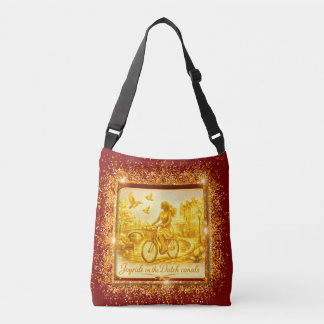 Gold Amsterdam Arched Bridges Charm Crossbody Bag