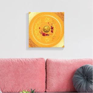 Gold Amsterdam Arched BridgeStretched Canvas Print