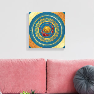 Gold Amsterdam Arched BridgeStretched Canvas Print