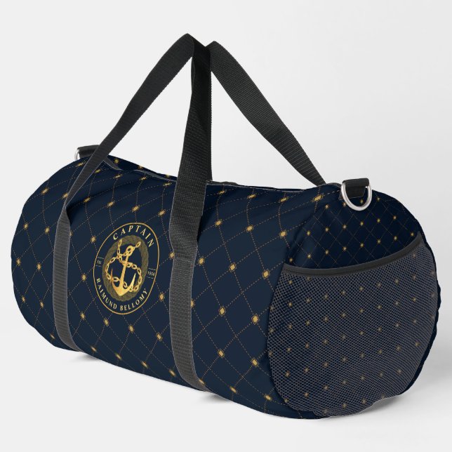 Gold Anchor Duffle Bag (Right Corner)