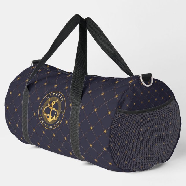 Gold Anchor Duffle Bag (Right Corner)