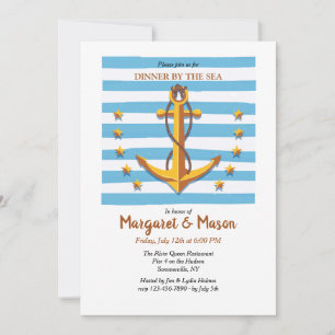 Gold Anchor Invitation