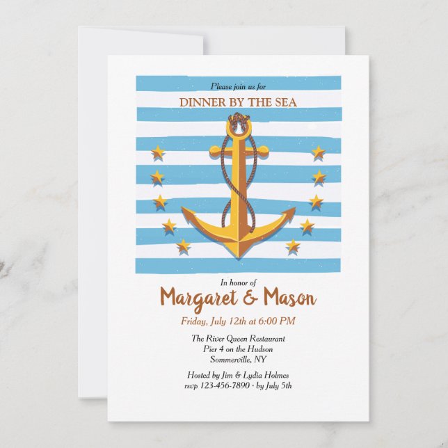 Gold Anchor Invitation (Front)