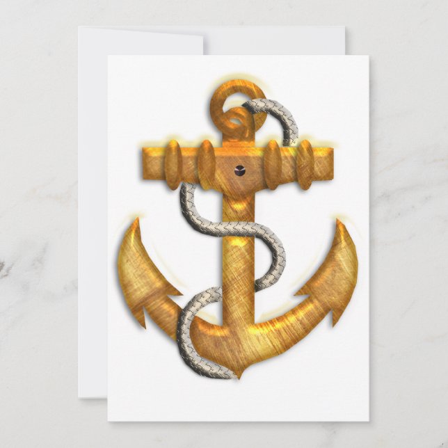 Gold Anchor Invitation (Front)