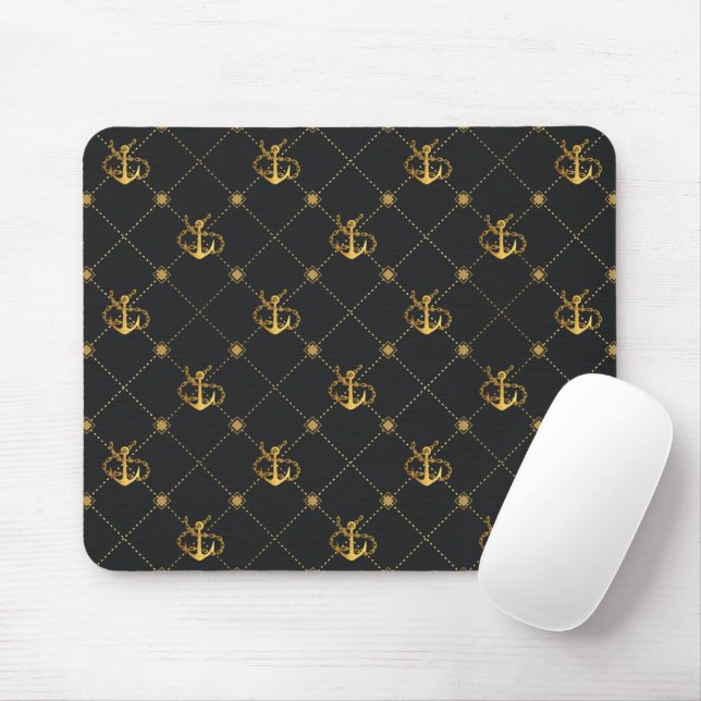 Gold Anchor Mouse Pad (With Mouse)