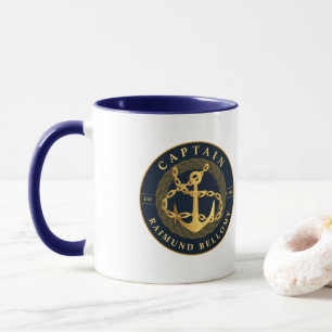 Gold Anchor Mug