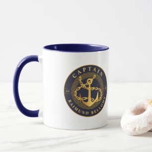 Gold Anchor Mug