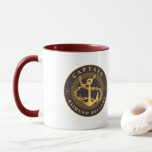 Gold Anchor Mug