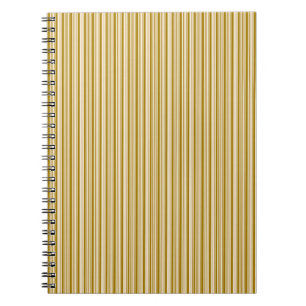 Gold and Antique White Stripes Notebook