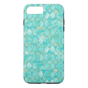 Gold and Aqua Maroccan pattern Case-Mate iPhone Case