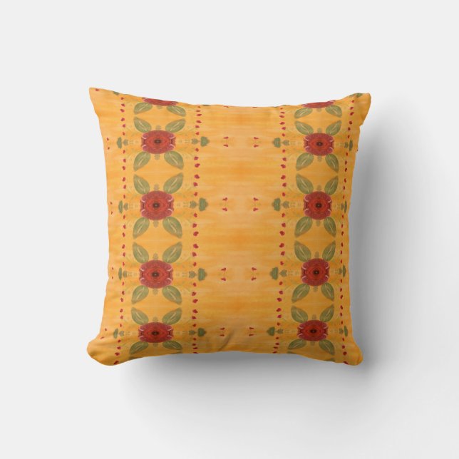 Gold and Barn Red Cushion (Front)