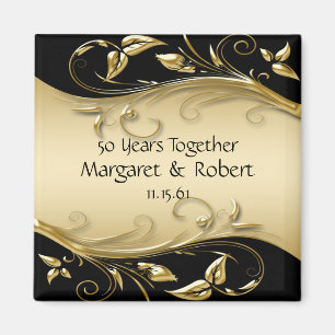 Gold and Black 50th Anniversary  Magnet