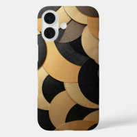 Gold and Black Abstract Geometric Pattern
