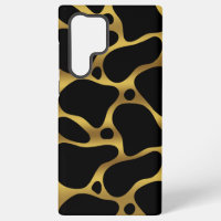 Gold and black abstract giraffe pattern 