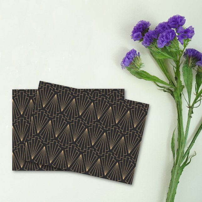 Gold and Black Art Deco Pattern Tissue Paper (Creator Uploaded)