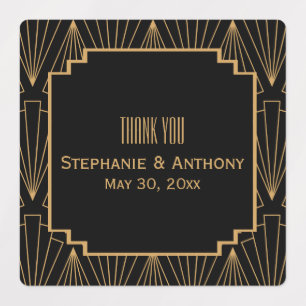 Gold and Black Art Deco Pattern Wedding