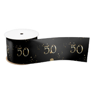 Gold and black , austratia , 50 satin ribbon