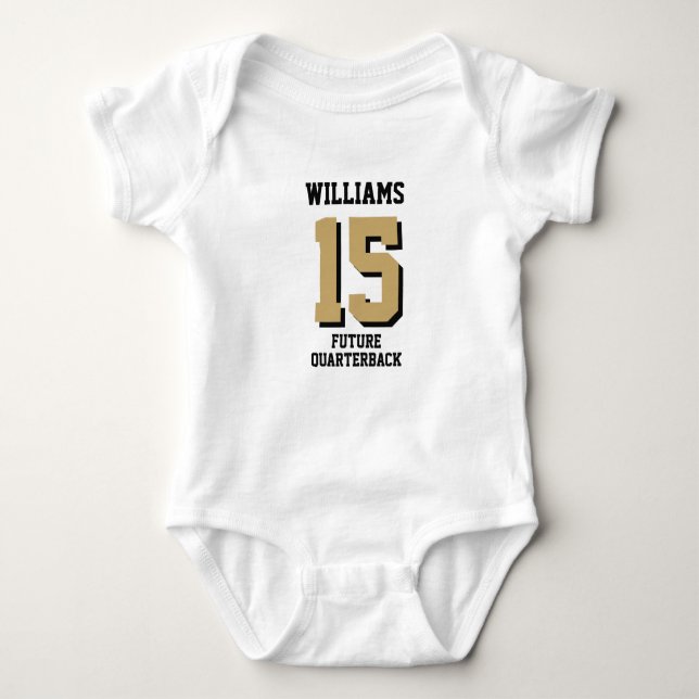 Gold and Black Baby Bodysuit (Front)