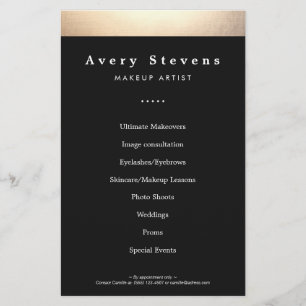 Gold and Black Beauty Salon Promotional Flyer