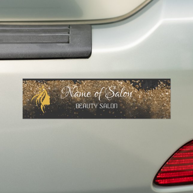 Gold and black   bumper sticker (On Car)