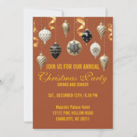 Gold and Black Christmas Baubles
