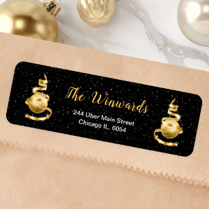 Gold and Black Christmas Ornament