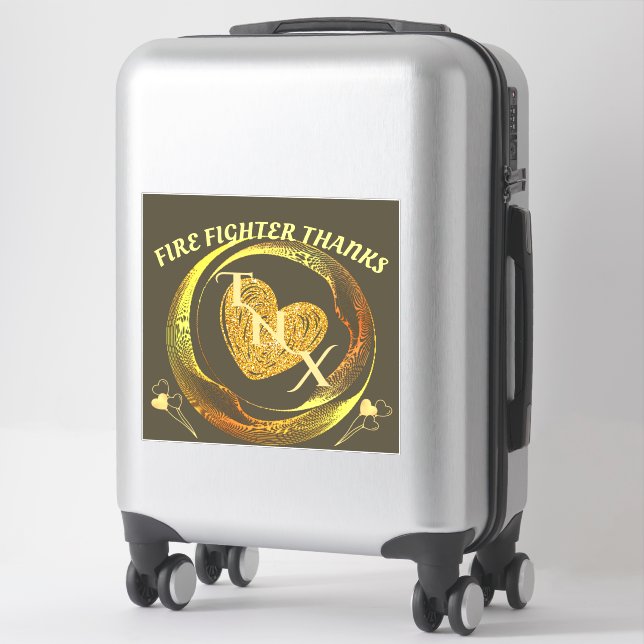 Gold And Black Classic Trendy Modern Firefighter  (Suitcase)