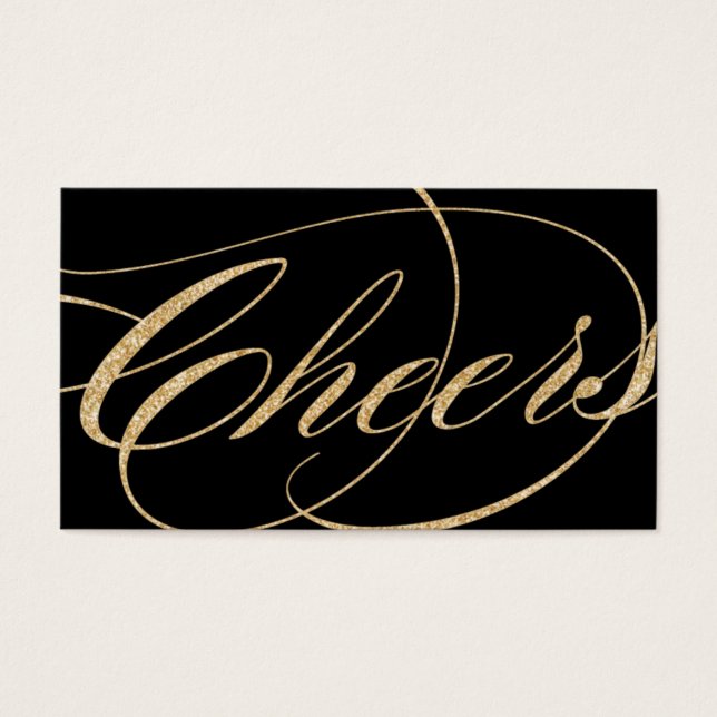 Gold and Black Drink Tickets - Pack of 100 (Front)