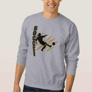 Gold and Black Female Soccer Player Sweatshirt