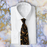 Gold and Black Fractal mandelbrot Tie<br><div class="desc">This design may be personalised in the area provided by changing the photo and/or text. Or it can be customised by choosing the click to customise further option and delete or change the colour of the background, add text, change the text colour or style, or delete the text for an...</div>