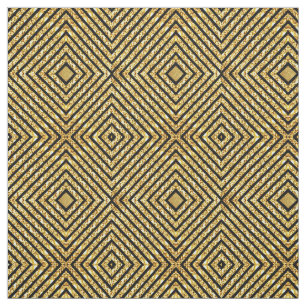 Gold and Black Geometric Patterned Fabric