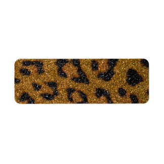 Gold and Black Girly Glitter Cheetah Print