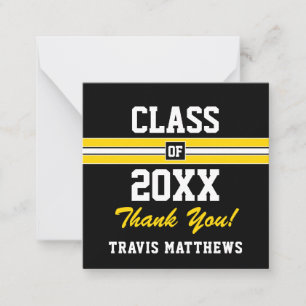 Gold and Black Graduation Custom Congratulations N Card