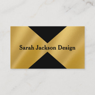 Gold and Black Graphic Designer Finance Business Card