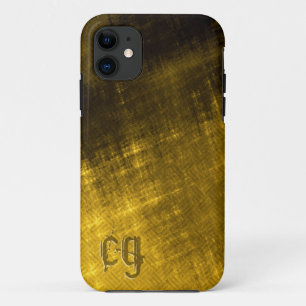 gold and black grungy tweed Case-Mate iPhone case