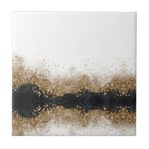 Gold and black Hairstylist Salon Tile