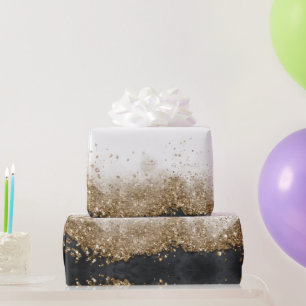  Gold and black Hairstylist  Salon Wrapping Paper