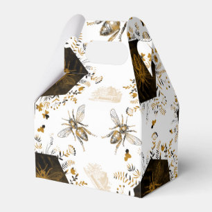 Gold and Black Honey Bee Favour Box