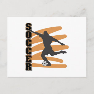 Gold and Black Male Soccer Player T shirts Postcard