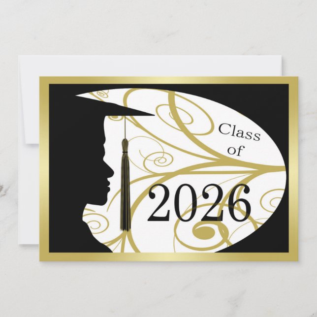 Gold and Black Man Silhouette 2026 Card (Front)