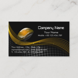 Gold and black Mouse Business Card