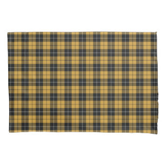 Gold and Black Plaid Pattern Pillowcase