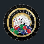 Gold and Black Poker Dart Board<br><div class="desc">Gold and Black Las Vegas Poker Dart Board. 📌99% of my designs in my store are done in layers. This makes it easy for you to resize and move the graphics and text around so that it will fit each product perfectly. You can also "TRANSFER DESIGN" on other Zazzle products...</div>