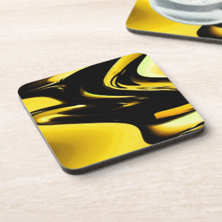Gold And Black Pop Art Coaster