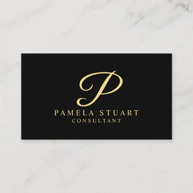 Gold and Black Professional Appointment Card (Front)
