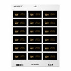 Gold and Black Retirement Address Labels