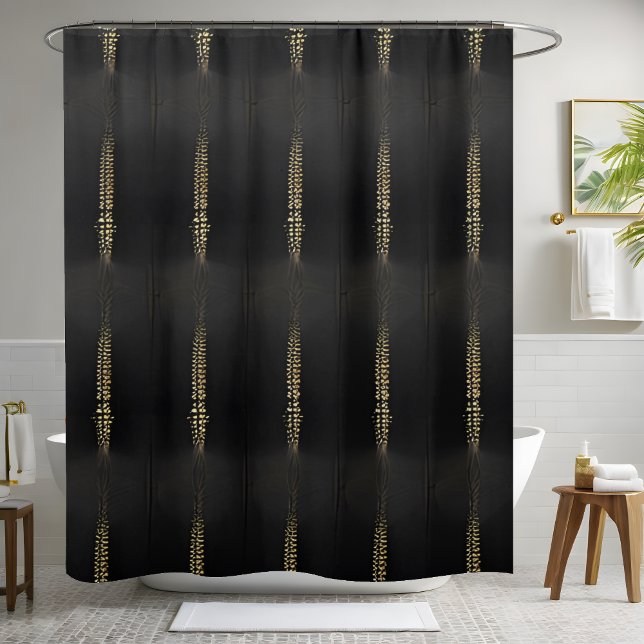 Gold and Black Shower Curtain (Creator Uploaded)