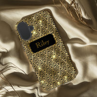 Gold and black sparkle glamourous art deco 